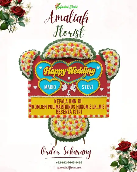 Papan Bunga Pernikahan Johar Baru